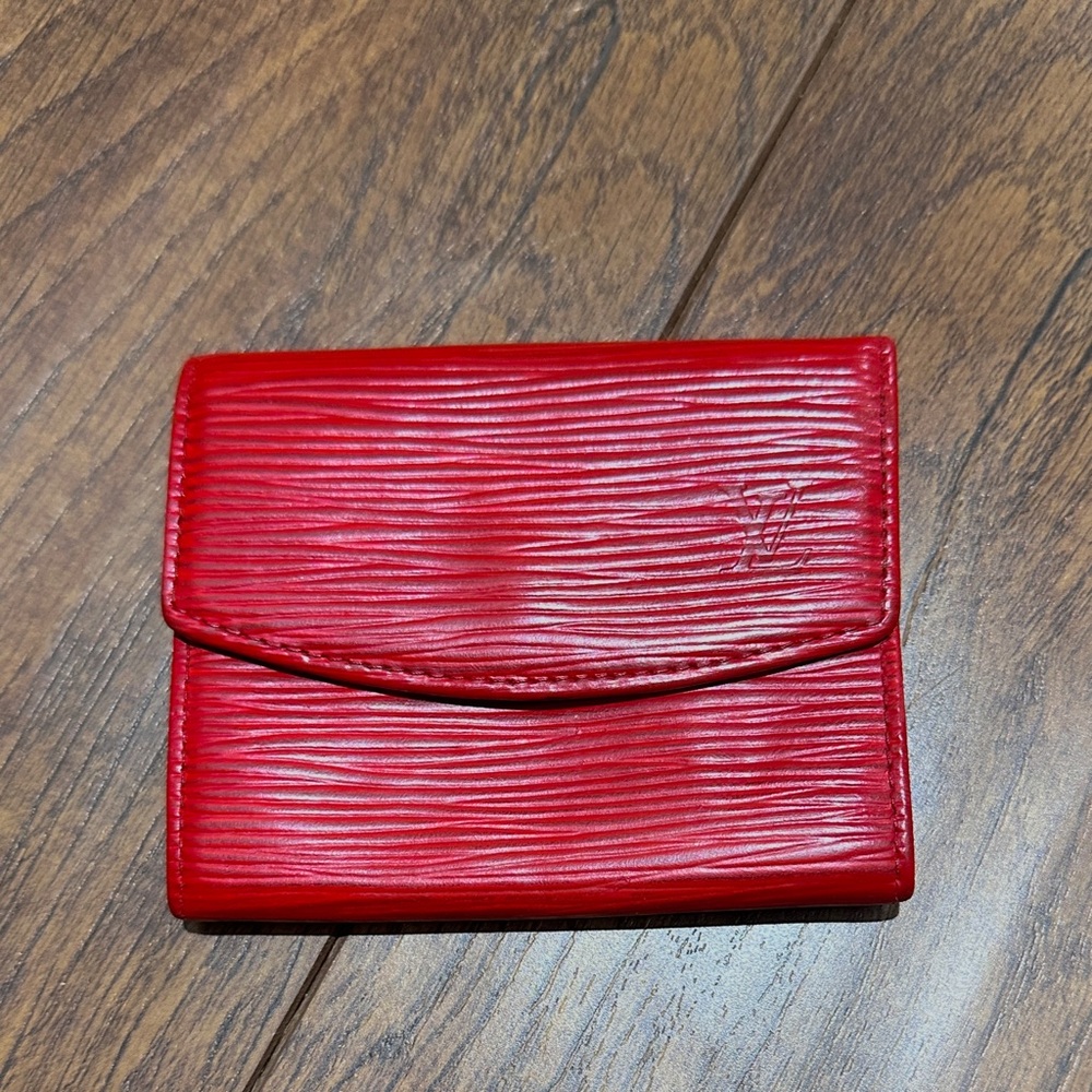 AUTHENTIC Louis Vuitton Epi Coin Purse Wallet. Red.